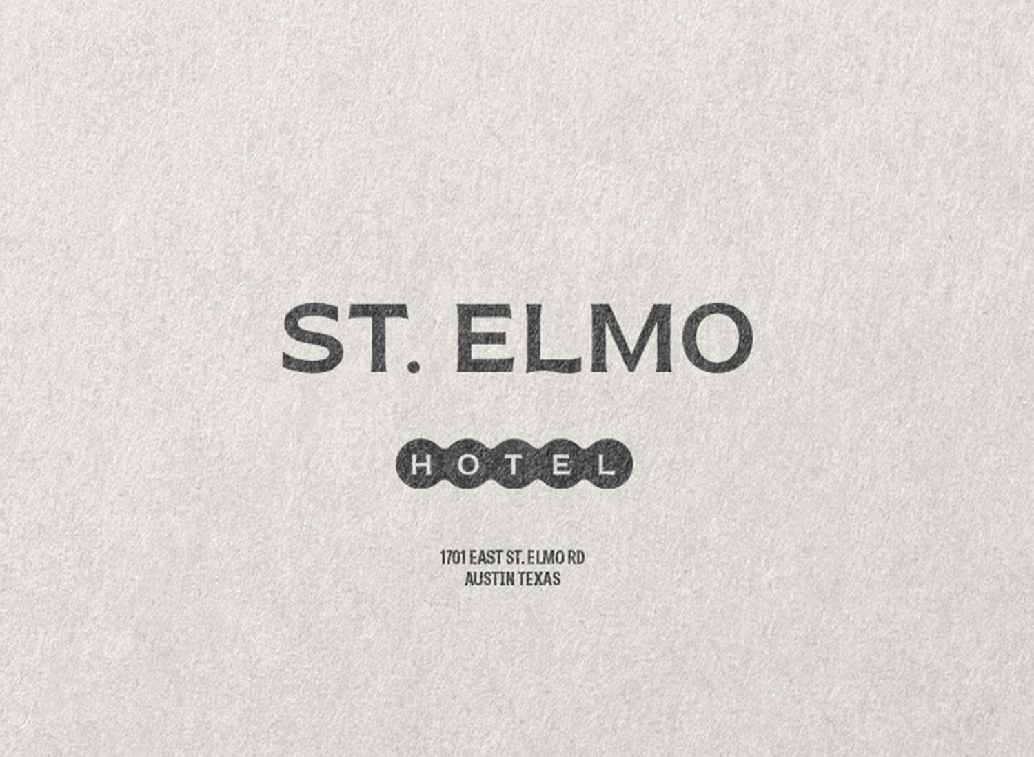 st elmo hotel brand business card