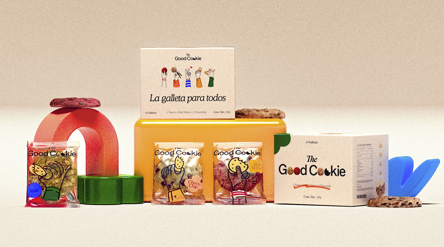 the good cookie product packaging dessert logo design case design