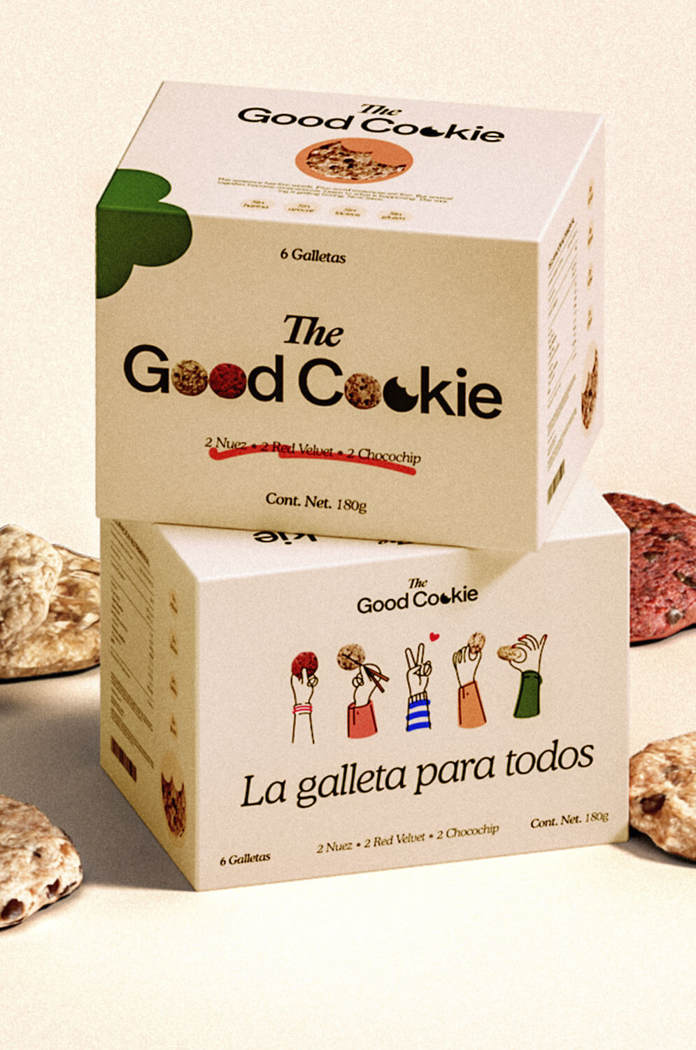 the good cookie editorial dessert case packaging design